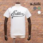 【期間限定ポイント5倍】THE EDITOR 丸首Tシャツ LE27IM ロゴ&★刺繍 ガーメントダイ 半袖 ジ エディター アメカジ サーフ メンズ