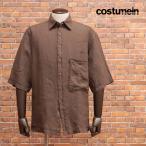 ショッピングイタリア 【期間限定ポイント15倍】【アウトレット】costumein BIGシルエット シャツ STEFANO さっぱり麻 ガーメントダイ 無地 イタリア製 半袖 メンズ インポート