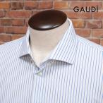 【期間限定ポイント5倍】GAUDI 快適シャツ C511GU45034 ジャージー伸縮 ストライプ柄 爽やか イタリア製 長袖 新作 ガウディ メンズ