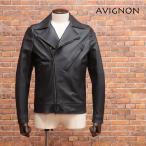 ショッピングポイント10倍 【期間限定ポイント10倍】秋冬 AVIGNON レザーライダースジャケット GRENOBLE イタリア製 本革 羊革 ブルゾン インポート ラグジュアリー メンズ アヴィニョン