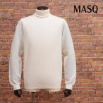 ショッピングイタリア 【期間限定ポイント5倍】秋冬 MASQ 長袖ニット イタリア製 しっとり メリノウール ヘリンボーン柄 タートルネック セーター インポート メンズ 紳士 マスク