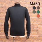 ショッピングマスク 【期間限定ポイント10倍】秋冬 MASQ 長袖ニット イタリア製 タートルネック ウール100％ ガーメントダイ セーター メンズ 紳士 マスク