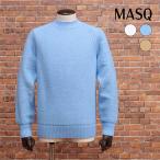 ショッピングポイント10倍 【期間限定ポイント10倍】秋冬 MASQ 長袖ニット イタリア製 モックネック 裏編み 起毛 ふわふわ ウールブレンド ラグラン セーター インポート メンズ マスク