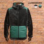 【期間限定ポイント10倍】秋冬 J.LINDEBERG ダブルジップパーカー 071-59010 ベルベット ストレッチ 異素材切替 ゴルフ メンズ 紳士 ジェイリンドバーグ
