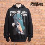 COMME des FUCKDOWN パーカー イタリア製 バラクラバ フォトプリント ロゴ ビッグシルエット フーディー メンズ コムデファックダウン