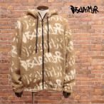 【期間限定ポイント10倍】秋冬 DISCLAIMER フード付きジャケット ブルゾン ロゴ 総柄 ボア ファー ストリート カジュアル メンズ ディスクライマー