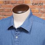 【期間限定ポイント10倍】GAUDI ダンガリーシャツ C521GU45018  長袖 綿100％ コットン ウォッシュ加工 新作 インポート メンズ ガウディ
