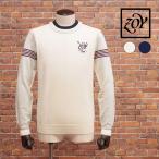 【期間限定ポイント10倍】秋冬 ZOY 長袖ニット 071414714  ゼニアバルファ エクストラファインメリノウール クルーネック ゴルフ メンズ 紳士 ゾーイ