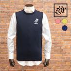 ショッピングポイント10倍 【期間限定ポイント10倍】ZOY ニットベスト 071424704  クルーネック 撥水 抗菌 防臭 ロゴワッペン 通年 オールシーズン対応 ゴルフ メンズ 紳士 ゾーイ