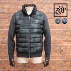 【期間限定ポイント10倍】秋冬 ZOY ダウンブルゾン 071414120  オックスダンボールニット 迷彩 千鳥 ダウンジャケット ゴルフ メンズ 紳士 ゾーイ