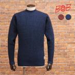 【期間限定ポイント10倍】秋冬 BOB モックネック ニット 074731793 上質ウール リブ編み 無地 イタリア製 セーター メンズ ボブ