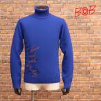 【期間限定ポイント10倍】秋冬 BOB タートルネック ニット 074731779 ウール カシミヤ混 メッセージ刺繍 イタリア製 メンズ ボブ