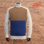 【期間限定ポイント10倍】秋冬 BOB タートルネック ニット 074731782 上質ウール ミドルゲージ カラー切替 イタリア製 ボブ メンズ セーター