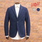 【期間限定ポイント10倍】秋冬 BOB アンコン ジャケット 074731109 綿ウール混ジャガード イタリア製 楽ちん 上品 メンズ ボブ 30代 40代