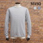 ショッピングサマーニット 【期間限定ポイント10倍】春夏 MASQ 清涼サマーニット 麻綿 ハイゲージ 薄手 丸首 カットオフ イタリア製 マスク メンズ インポート