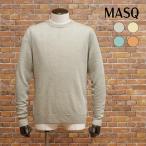 春夏 MASQ 丸首ニット さっぱり麻100％ 無地 涼しい イタリア製 マスク メンズ インポート ハイランク