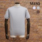 【期間限定ポイント11倍】春夏 MASQ 半袖サマーニット カノコ編み 清涼 無地 イタリア製 マスク メンズ インポート