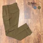ショッピングリネン 【期間限定ポイント11倍】春夏 D/him FAbRICA ワイドパンツ 0706-110-221 BDU カーゴ リネンブレンド バトルドレスユニフォーム ミリタリー メンズ ディーヒム