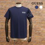 ショッピング半袖トップス プリント ロゴ 【期間限定P11倍 閉店SALE】GUESS 半袖Tシャツ MM2K1405 UVカット 接触冷感 吸水速乾 ストレッチ ロゴプリント 切替デザイン カットソー トップス メンズ ゲス