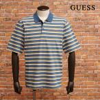 【期間限定P15倍 閉店SALE】GUESS 半袖ポロシャツ MM2K7470 ボーダー 綿100％ コットン ゴルフ スポーツ カジュアル インポート トップス メンズ ゲス