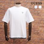 【期間限定P15倍 閉店SALE】GUESS 半袖Tシャツ NM2K0374 レイヤードヘム ロゴ 綿100％ トップス カットソー フェイクレイヤード 重ね着 メンズ ゲス