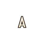 イニシャルステッカー 2.5 A ステッカー アルファベット 【A】 DIY リメイク 2.5cm ゼネラルステッカー LD-1A