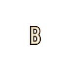 イニシャルステッカー 2.5 B ステッカー アルファベット 【B】 DIY リメイク 2.5cm ゼネラルステッカー LD-1B