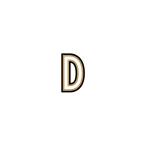 イニシャルステッカー 2.5 D ステッカー アルファベット 【D】 DIY リメイク 2.5cm ゼネラルステッカー LD-1D