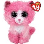 Beanie Boo's リーガン Mサイズ 動物 ぬいぐるみ ふわふわ プレゼント こども かわいい おもちゃ 15cm 誕生日 4月2日 ピンク カーリーヘア くるくる毛 Ty 36308
