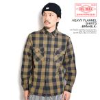 ビッグマイク シャツ BIG MIKE HEAVY FLANNEL SHIRTS - BRN×BLK メンズ 長袖 チェックシャツ ネルシャツ 送料無料