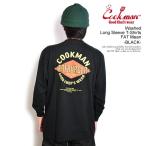 クックマン Tシャツ COOKMAN Washed Long Sleeve T-Shirts FAT Mean -BLACK- メンズ 長袖 ロンT FAT BURGER コラボ 送料無料