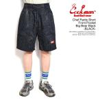  Cook man шорты COOKMAN Chef Pants Short Front Pocket Big Bear Black -BLACK- мужской shef брюки легкий шорты 