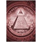 アートポスター A4 ピラミッド 新世界秩序 都市伝説 ドル札 目玉 古代 宗教 天文 神秘的 運気 絵 画 アメリカ
