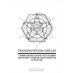 ポスター 錬金術 シンボル Transmutation circles2 A3 アートポスター シンプル 白黒 インテリア 紋章