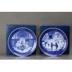 Royal Copenhagen Royal Copenhagen 1989 год 1990 год year plate 2 пункт украшение тарелка вместе коробка Lee порожек подлинный товар гарантия 
