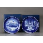 Royal Copenhagen Royal Copenhagen 1991 год 1992 год year plate 2 пункт украшение тарелка вместе коробка Lee порожек подлинный товар гарантия 