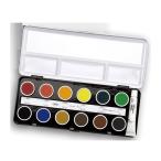 [ メール便可 ] ホルベイン 透明 水彩絵の具 固形 ケーキカラー 12色セット 【 絵具 水彩 水性 透明水彩 固形絵の具 小学生 小学校子供 】