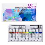 [ メール便可 ] クサカベ 習作用油絵具 4S-12 12色セット 10mL 【 プレゼント ギフト kusakabe 油絵の具 油絵 油えのぐ 】