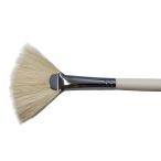 [ メール便可 ] 油絵筆 豚毛 扇型 No.12 【 油絵 アクリル画 筆 豚毛 】