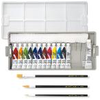 ＜当店オリジナル＞ ホルベイン アクリリックガッシュ 12mL スクール プライマリー プラセット 筆付 Holbein 【 絵具 絵の具 アクリル絵の具 】