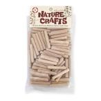 [ メール便可 ] 工作用 木製 ダボ材 直径6mm×50mm 約70本組 アイスタジオ B23N 【 木ダボ 木材 ダボ継ぎ DIY 】