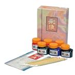 彩液セット 筆付6色セット 70ml 墨運堂 15619 【 染色 彩液 絵の具 墨流し 】