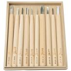 鎌倉彫用 彫刻刀セット 桐箱入 10本