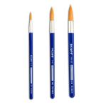 [ メール便可 ] ネオころばーず 丸筆 3種セット 【 筆 丸筆 まる筆 水彩筆 絵具筆 絵の具筆 小学校 小学生 転がり防止 こども 子供 】