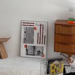 BAUHAUS オレンジ シルバーフレーム付き ポスター 70×50cm [ART OF BLACK]