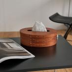 天然木 シェーカーボックス ティッシュケース ソフトパック用 ブラウン [ART OF BLACK]