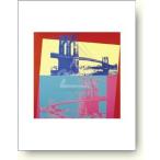 【出荷区分C】アンディ・ウォーホル：ブルックリン・ブリッジ　Andy Warhol: Brooklyn Bridge, 1983 (blue bridge/yellow background) アートポスター