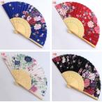 ショッピング扇子 扇子　シルク製品　せんす　レッド系　2番