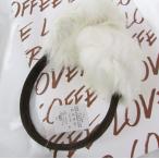  наушники наушники белый искусственный мех Brown рисунок SOC138