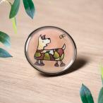 ピンバッチ：洋なし犬